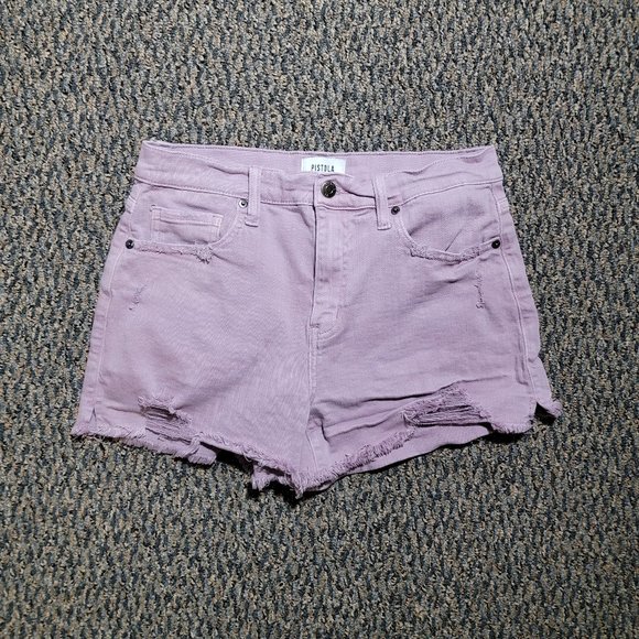 Pistola Winston High-Rise Fray Hem Cut Off Shorts Size 28 - Picture 1 of 13